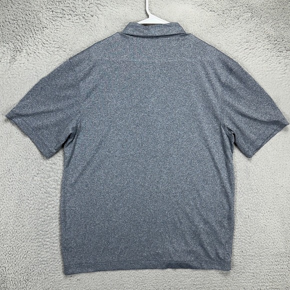 Nike Golf Dri-Fit Polo Shirt Adult Large Grey Blue Short Sleeve Swoosh Rugby Men - Picture 3 of 10